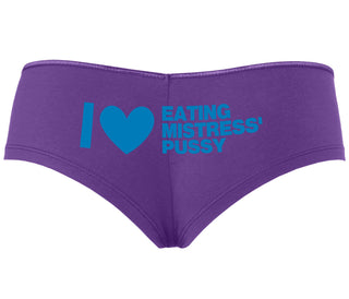 I Love Eating Mistress's Pussy - Purple Boyshort