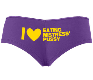 I Love Eating Mistress's Pussy - Purple Boyshort