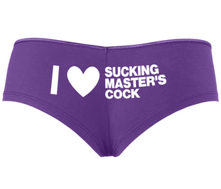 I Love Sucking Master's Cock - Purple Boyshort