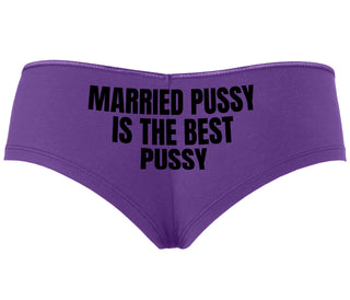 Married Pussy Is The Best Pussy - Purple Boyshort