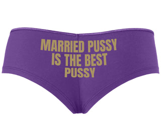 Married Pussy Is The Best Pussy - Purple Boyshort