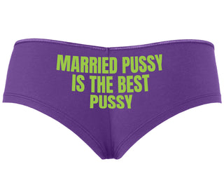 Married Pussy Is The Best Pussy - Purple Boyshort