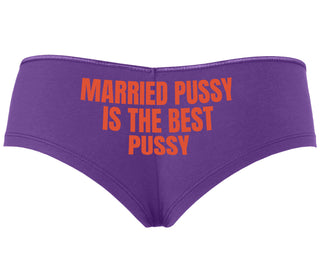 Married Pussy Is The Best Pussy - Purple Boyshort