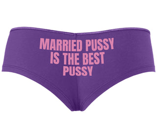 Married Pussy Is The Best Pussy - Purple Boyshort