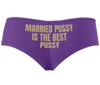 Married Pussy Is The Best Pussy - Purple Boyshort