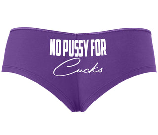 No Pussy For Cucks - Purple Boyshort