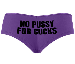 No Pussy For Cucks - Purple Boyshort