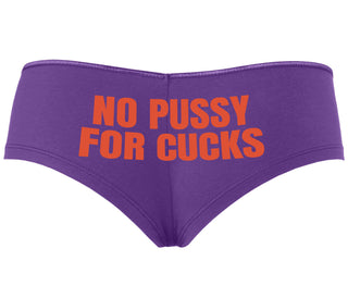 No Pussy For Cucks - Purple Boyshort