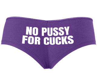 No Pussy For Cucks - Purple Boyshort