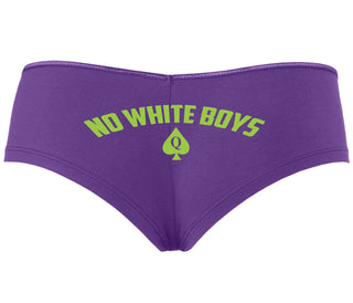 No White Boys - Queen Of Spades - Purple Boyshort