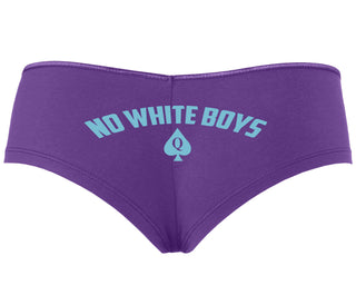 No White Boys - Queen Of Spades - Purple Boyshort