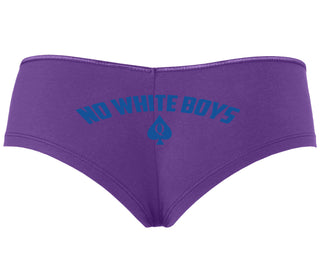 No White Boys - Queen Of Spades - Purple Boyshort