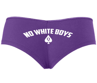 No White Boys - Queen Of Spades - Purple Boyshort