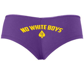 No White Boys - Queen Of Spades - Purple Boyshort