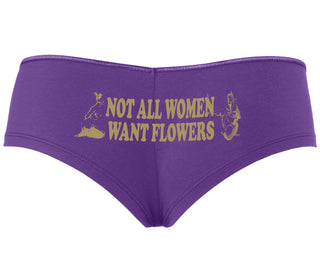 Not All Women Want Flowers - Purple Boyshort
