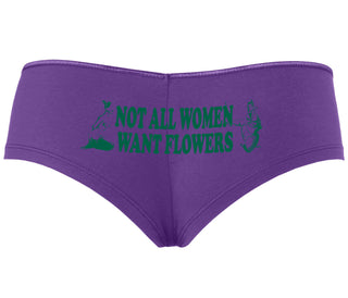 Not All Women Want Flowers - Purple Boyshort
