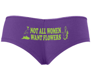 Not All Women Want Flowers - Purple Boyshort
