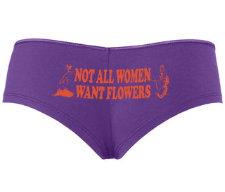 Not All Women Want Flowers - Purple Boyshort