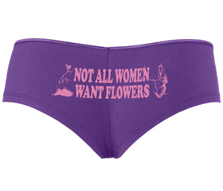 Not All Women Want Flowers - Purple Boyshort