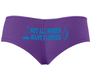 Not All Women Want Flowers - Purple Boyshort