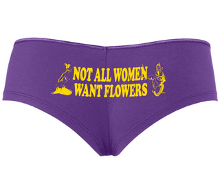 Not All Women Want Flowers - Purple Boyshort