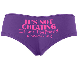 It’s Not Cheating If My Boyfriend Watches - Purple Boyshort