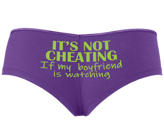It’s Not Cheating If My Boyfriend Watches - Purple Boyshort