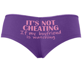 It’s Not Cheating If My Boyfriend Watches - Purple Boyshort