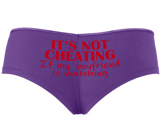 It’s Not Cheating If My Boyfriend Watches - Purple Boyshort