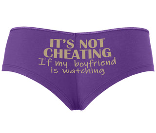 It’s Not Cheating If My Boyfriend Watches - Purple Boyshort