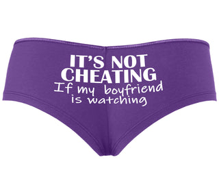 It’s Not Cheating If My Boyfriend Watches - Purple Boyshort
