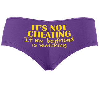 It’s Not Cheating If My Boyfriend Watches - Purple Boyshort