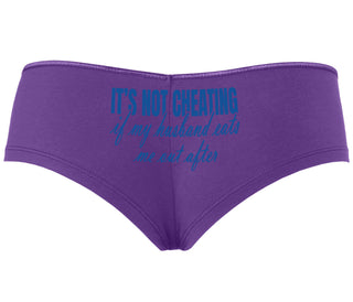 It's Not Cheating If My Husband Eats Me Out After - Purple Boyshort
