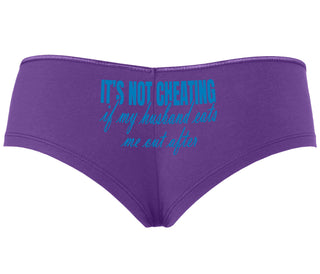 It's Not Cheating If My Husband Eats Me Out After - Purple Boyshort