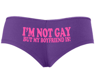 I'm Not Gay But My Boyfriend Is - Purple Boyshort
