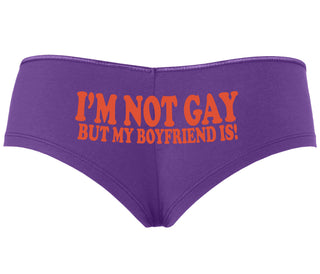 I'm Not Gay But My Boyfriend Is - Purple Boyshort