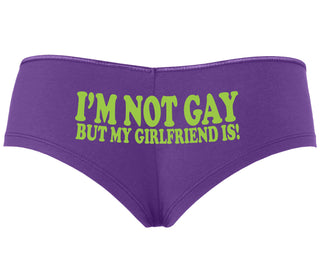 I'm Not Gay But My Girlfriend Is - Purple Boyshort