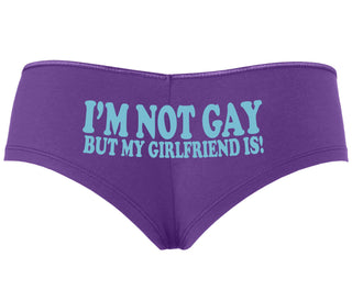 I'm Not Gay But My Girlfriend Is - Purple Boyshort