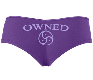 Owned With BDSM Symbol - Purple Boyshort