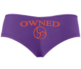 Owned With BDSM Symbol - Purple Boyshort