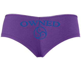 Owned With BDSM Symbol - Purple Boyshort