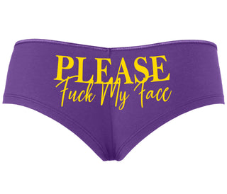 Please Fuck My Face - Purple Boyshort