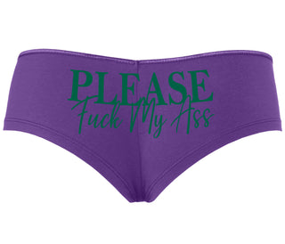 Please Fuck My Ass - Purple Boyshort