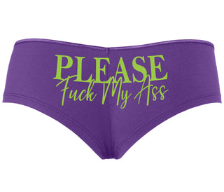 Please Fuck My Ass - Purple Boyshort