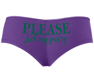 Please Lick My Pussy - Purple Boyshort