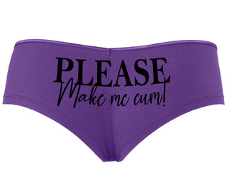 Please Make Me Cum - Purple Boyshort
