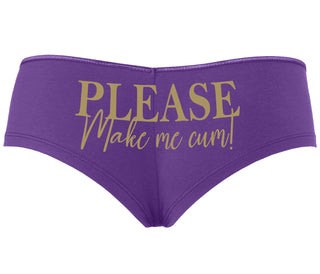 Please Make Me Cum - Purple Boyshort
