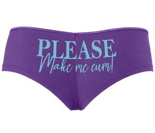 Please Make Me Cum - Purple Boyshort