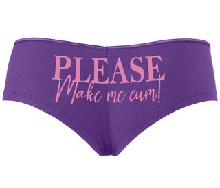 Please Make Me Cum - Purple Boyshort