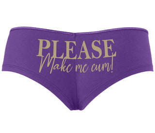 Please Make Me Cum - Purple Boyshort